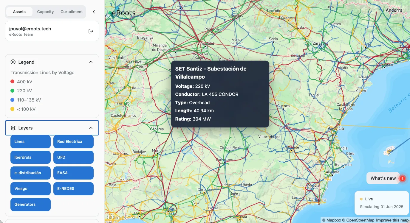 eRoots Map Interface